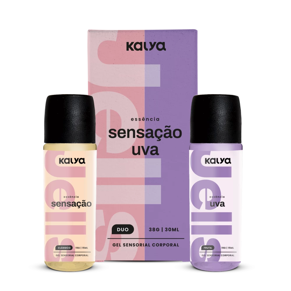 Jells Duo Sensação e Uva - Gel Beijável Hot Duo