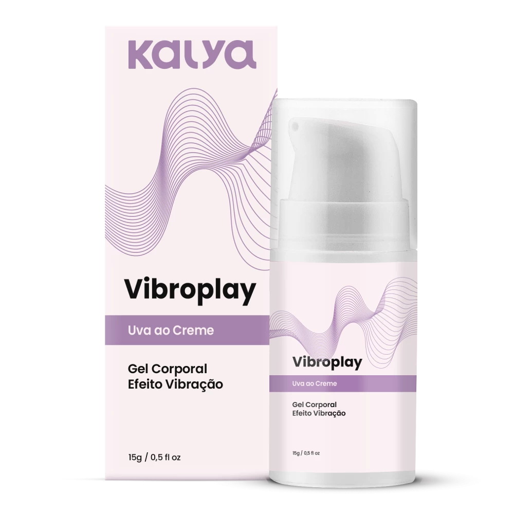Vibroplay Uva ao Creme - Gel Vibrador Beijável