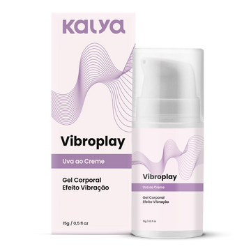Vibroplay Uva ao Creme - Gel Vibrador Beijável